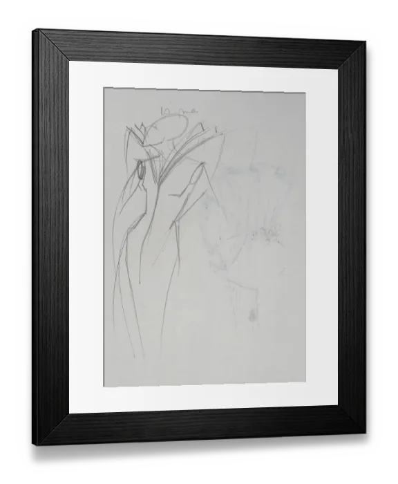 Framed Print : Fashion sketch, fashion design Framed Print : Fashion sketch, fashion design