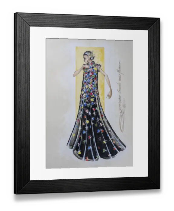 Framed Print : Evening dress, for memorial days in Italy Framed Print : Evening dress, for memorial days in Italy