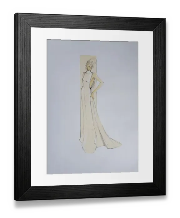 Framed Print : Fashion sketch, fashion design Framed Print : Fashion sketch, fashion design