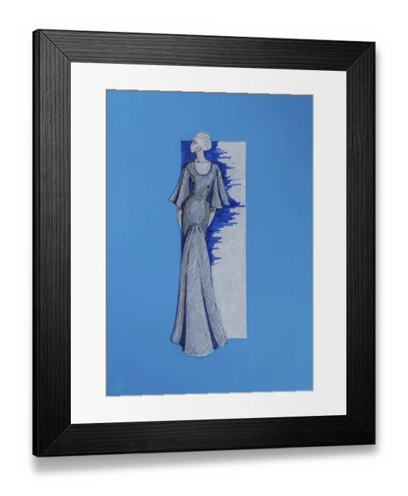 Framed Print : Fashion sketch, fashion design Framed Print : Fashion sketch, fashion design