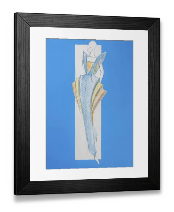 Framed Print : Fashion sketch, fashion design Framed Print : Fashion sketch, fashion design