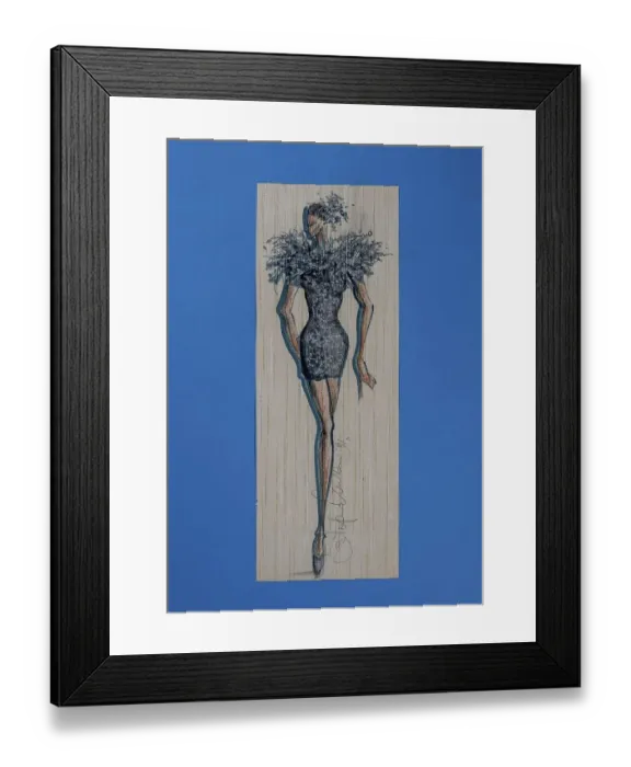 Framed Print : Fashion sketch, fashion design Framed Print : Fashion sketch, fashion design