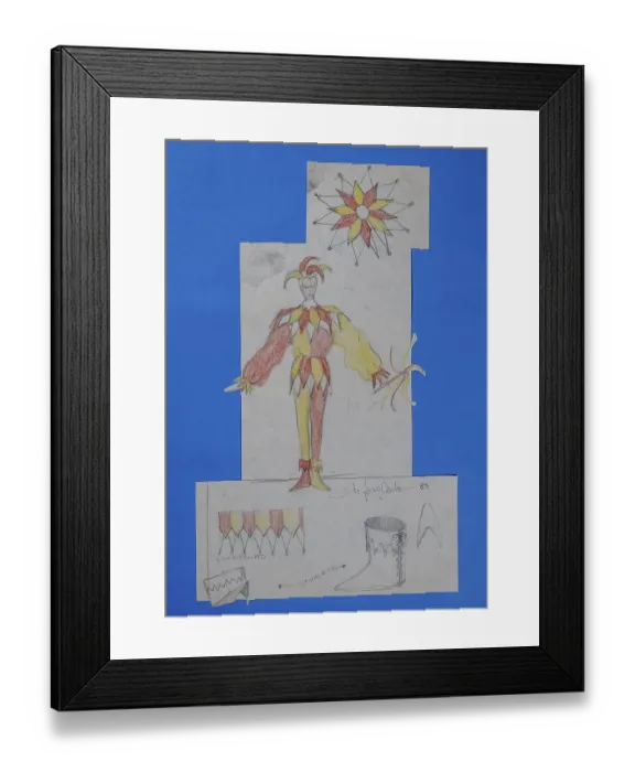 Framed Print : Fashion sketch, fashion design