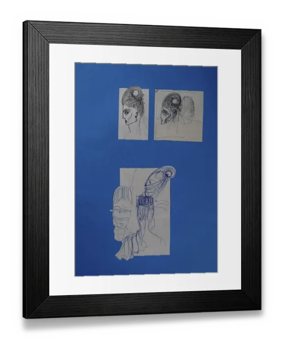 Framed Print : Fashion sketch, fashion design Framed Print : Fashion sketch, fashion design