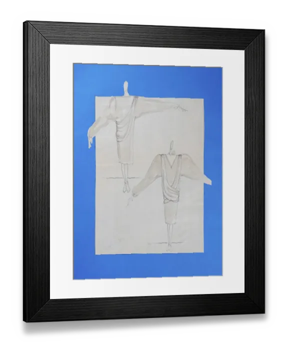 Framed Print : Fashion sketch, fashion design