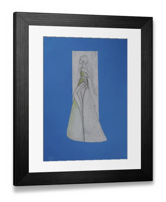 Framed Print : Fashion sketch, fashion design Framed Print : Fashion sketch, fashion design