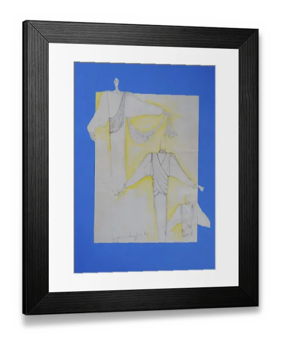 Framed Print : Fashion sketch, fashion design