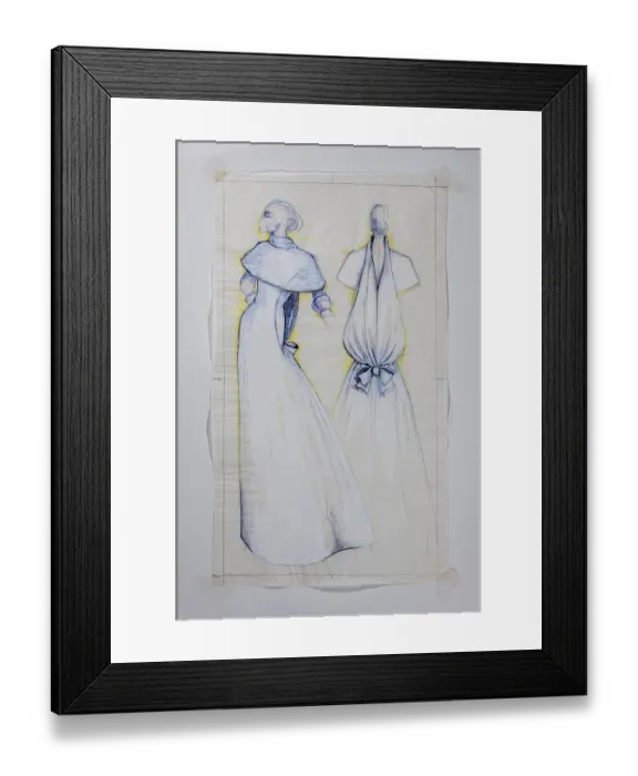Framed Print : Fashion sketch, fashion design Framed Print : Fashion sketch, fashion design
