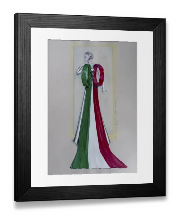 Framed Print : Homage to the Italian national flag