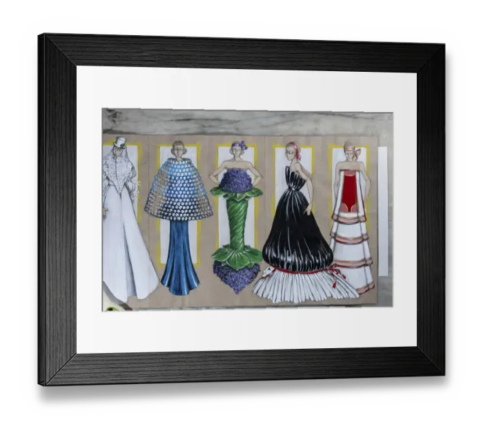 Framed Print : Evening dresses, wedding dresses Framed Print : Evening dresses, wedding dresses