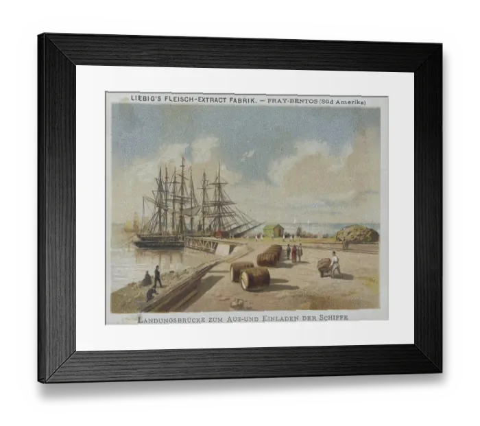 Framed Print : Series of industrial plants, meat extract factory