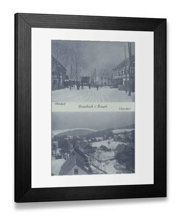 Framed Print : Grumbach im Erzbebirge, Oberdorf and Unterdorf Framed Print : Grumbach im Erzbebirge, Oberdorf and Unterdorf