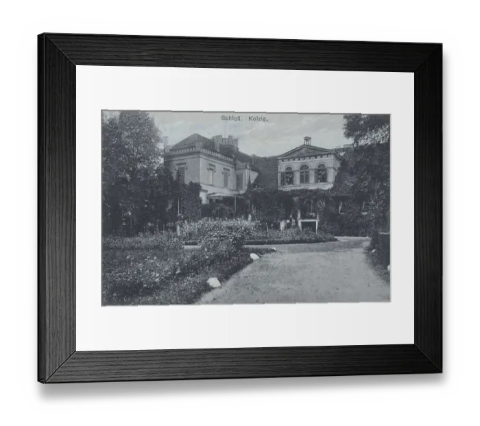 Framed Print : Kolzig Castle, village in the Powiat Nowosolski of the Voivodship Lebus in Poland Framed Print : Kolzig Castle, village in the Powiat Nowosolski of the Voivodship Lebus in Poland