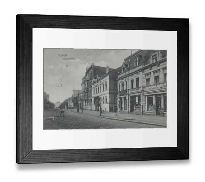 Framed Print : Guben, Bahnhofstrasse, Lower Lusatia Framed Print : Guben, Bahnhofstrasse, Lower Lusatia
