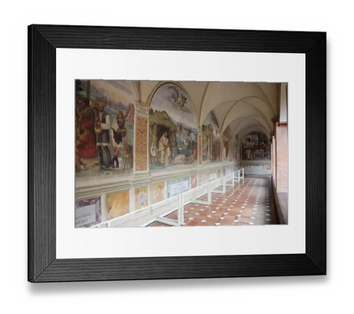 Framed Print : Italy, Monte Oliveto Abbey, Abbazia di Monti Olivieti Maggiore