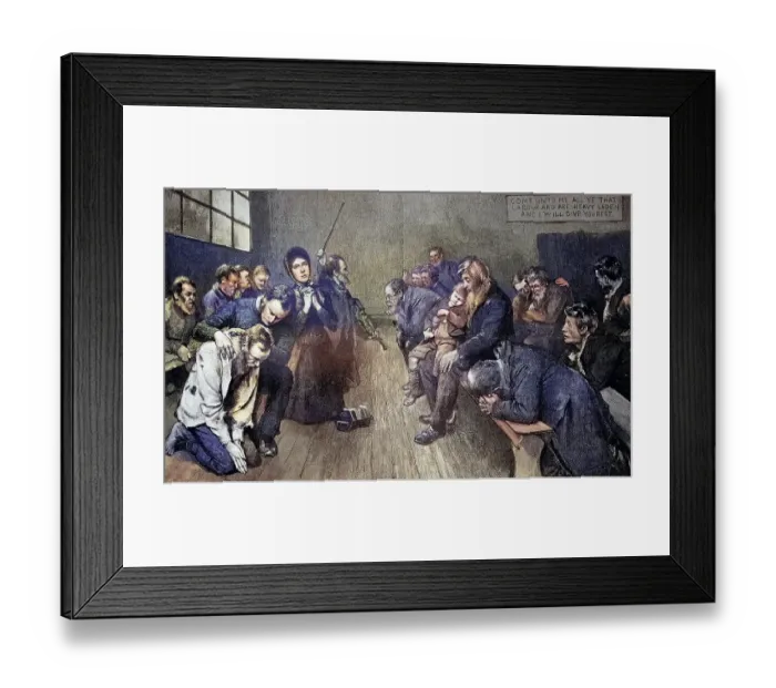 Framed Print : Prayer and silent worship of the Salvation Army