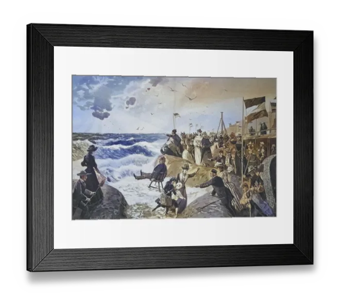 Framed Print : Summer holidaymakers on the beach of Westerland on the island of Sylt