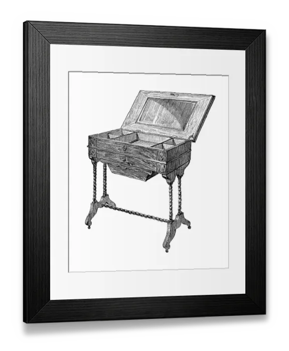 Framed Print : Sowing table, historical illustration from: Marie Adenfeller