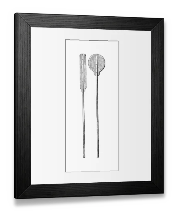 Framed Print : Shovels to insert a bread, historical illustration from: Marie Adenfeller