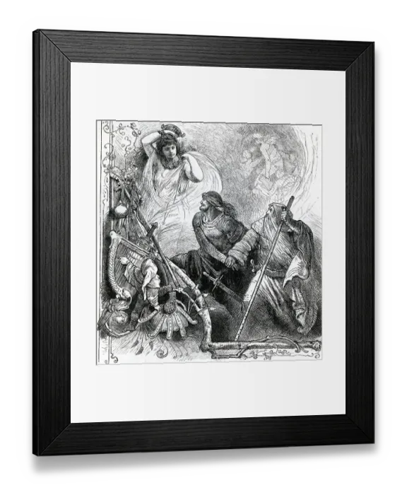 Framed Print : Tannhaeuser with Mrs. Venus, historical illustration from Otto von Leixner: Illustrated History of German Literature Framed Print : Tannhaeuser with Mrs. Venus, historical illustration from Otto von Leixner: Illustrated History of German Literature