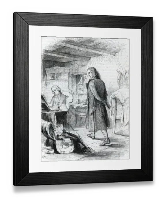 Framed Print : Friedrich Schiller and Andrreas Streicher in Oggersheim Framed Print : Friedrich Schiller and Andrreas Streicher in Oggersheim