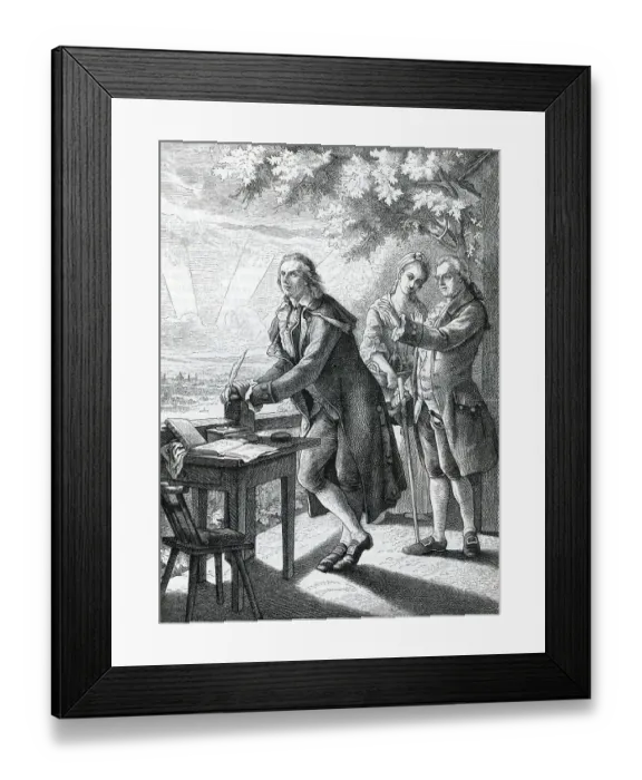 Framed Print : Friedrich Schiller and Christian Gottfried Koerner in Loschwitz Framed Print : Friedrich Schiller and Christian Gottfried Koerner in Loschwitz