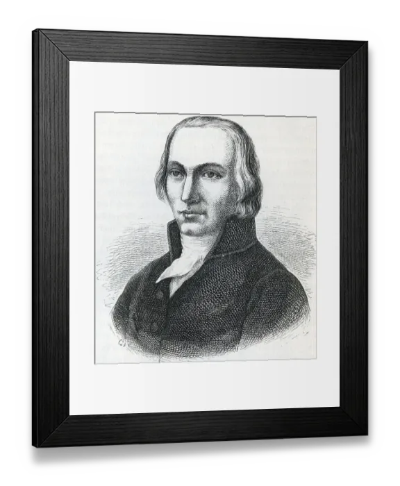 Framed Print : Friedrich Ludwig Schroeder. Historical illustration from Otto von Leixner: Illustrated history of German literature