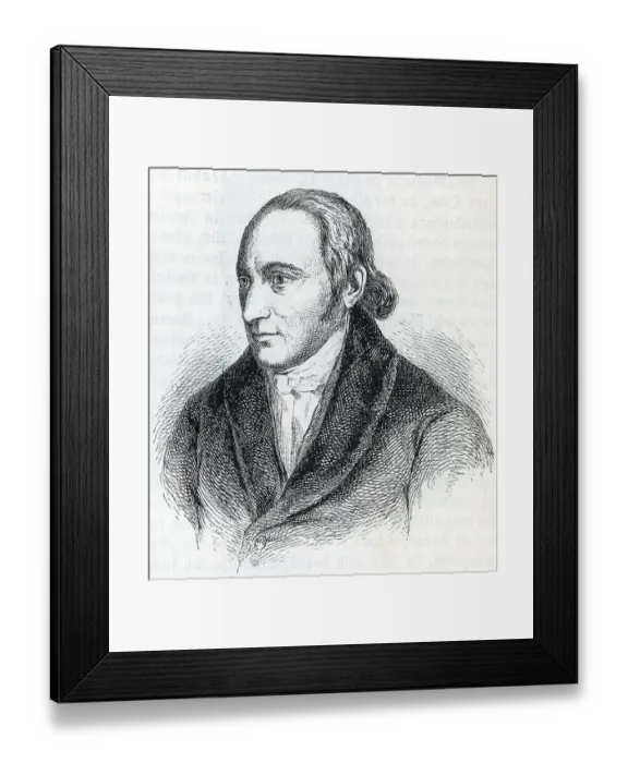 Framed Print : Christian August Tiedge. Historical illustration from Otto von Leixner: Illustrated history of German literature