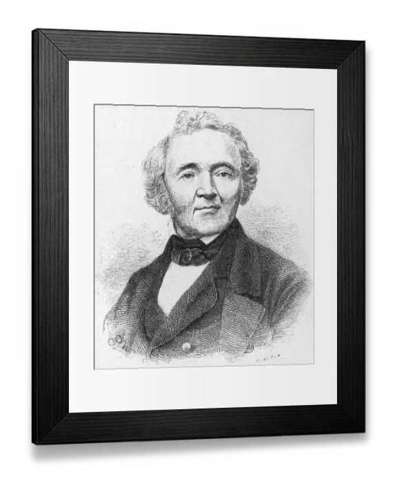 Framed Print : Leopold von Ranke. Historical illustration from Otto von Leixner: Illustrated history of German literature