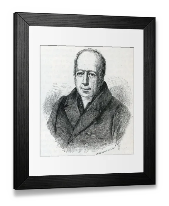 Framed Print : Wilhelm von Humboldt. Historical illustration from Otto von Leixner: Illustrated history of German literature