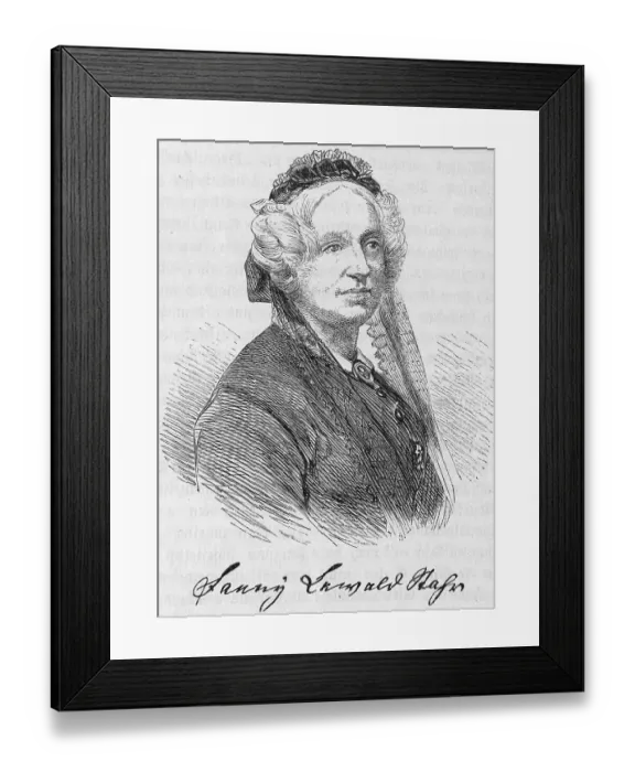 Framed Print : Fanny Lewald / Marcus. Historical illustration from Otto von Leixner: Illustrated history of German literature