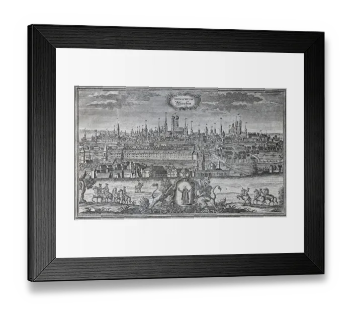 Framed Print : Munich, copperplate engraving by Martin Engelbrecht Framed Print : Munich, copperplate engraving by Martin Engelbrecht