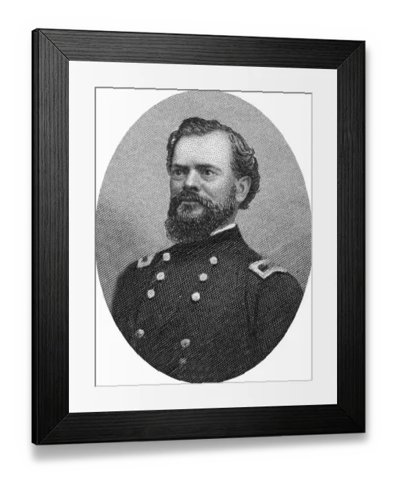 Framed Print : Engraving of Union Major General James Birdseye McPherson (November 14) Framed Print : Engraving of Union Major General James Birdseye McPherson (November 14)