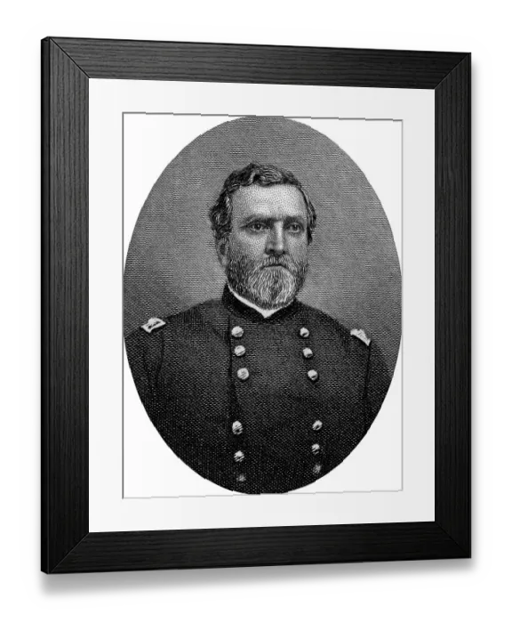 Framed Print : Engraving of Virginia-born Union Major General George Henry Thomas (July 31)