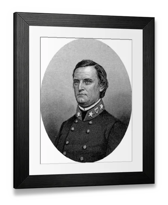 Framed Print : Engraving of Confederate Major General John Cabell Breckinridge (January 16) Framed Print : Engraving of Confederate Major General John Cabell Breckinridge (January 16)
