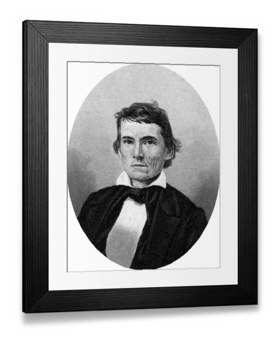 Framed Print : Engraving of Confederate politician Alexander Hamilton Stephens (February 11)