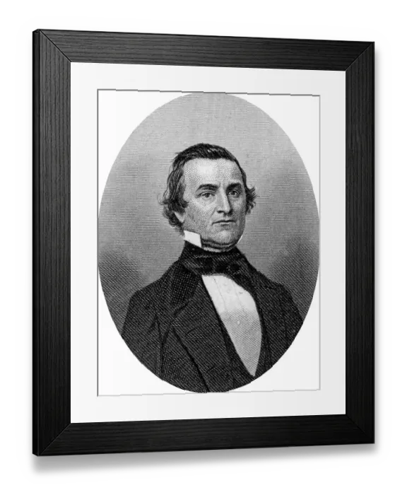 Framed Print : Engraving of Confederate politician William Lowndes Yancey (August 10)