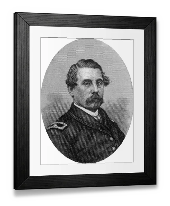 Framed Print : Engraving of Union Brigadier General T F Meacher Framed Print : Engraving of Union Brigadier General T F Meacher