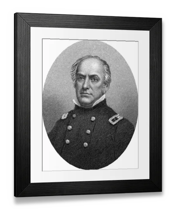 Framed Print : Engraving of Union Brigadier General Edward Dickinson Baker (February 24) Framed Print : Engraving of Union Brigadier General Edward Dickinson Baker (February 24)