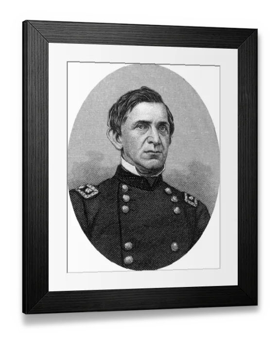 Framed Print : Engraving of Union Major General Edward Richard Sprigg Canby (November 9) Framed Print : Engraving of Union Major General Edward Richard Sprigg Canby (November 9)