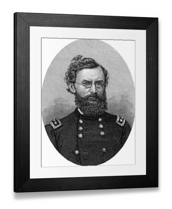 Framed Print : Engraving of Union Major General Carl Christian Schurz (March 2)