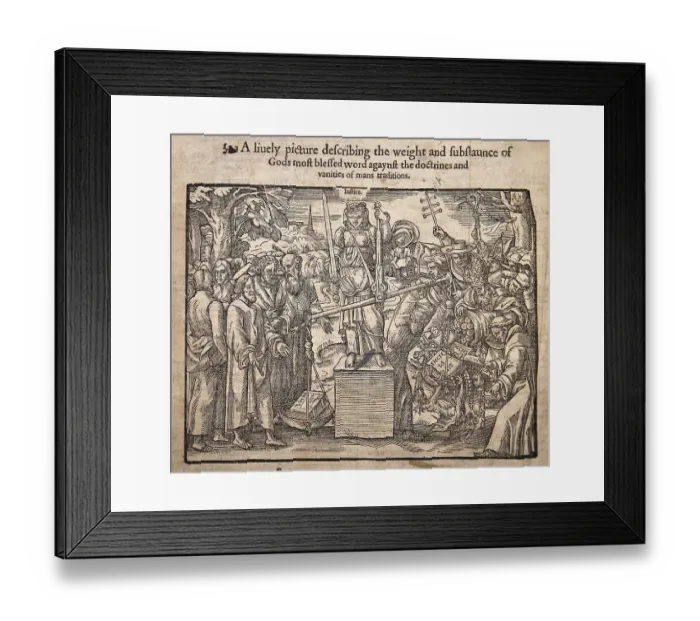 Framed Print : Illustration from a 1583 edition of Foxe's Book of Martyrs