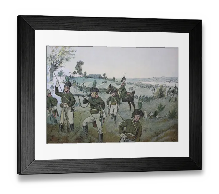 Framed Print : The rear of the corps of Bluecher