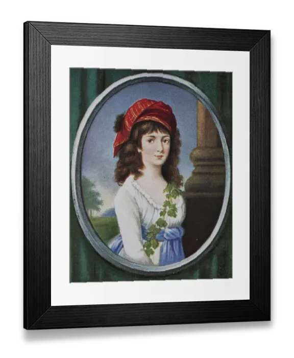 Framed Print : Marie-Anne Charlotte de Corday d'Armon Framed Print : Marie-Anne Charlotte de Corday d'Armon