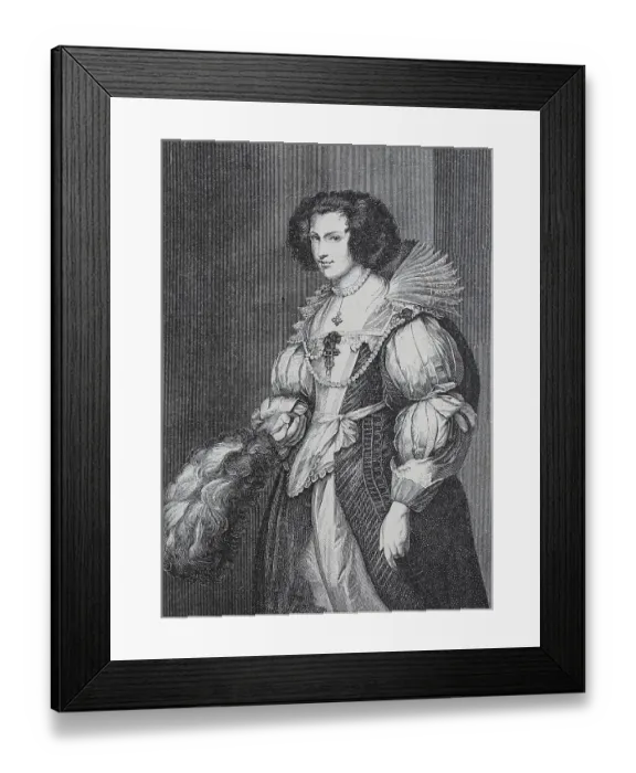 Framed Print : Maria Louisa de Tassis by Sir Anthony van Dyck