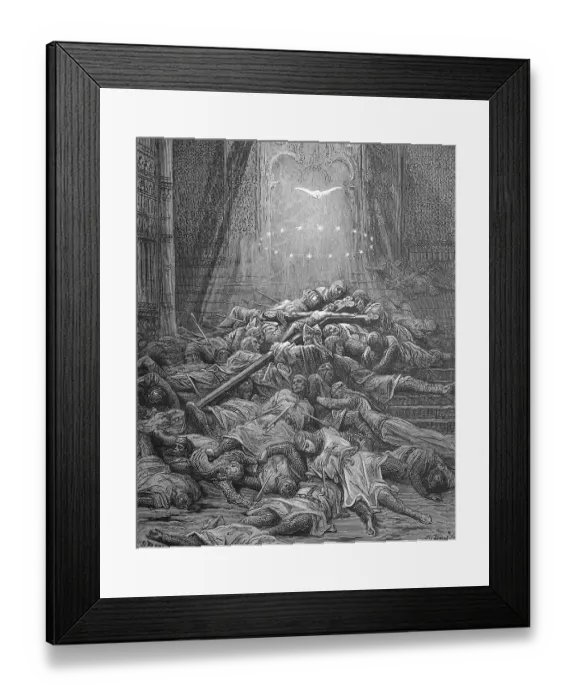 Framed Print : The killed templar knights infront the gates of Jerusalem Framed Print : The killed templar knights infront the gates of Jerusalem