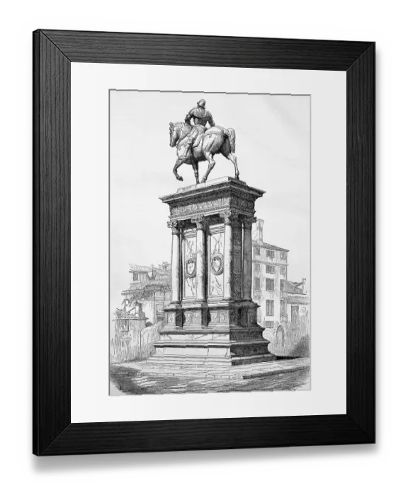 Framed Print : Statue of Bartolomeo Colleoni, Campo Santi Giovanni e Paolo a Venezia