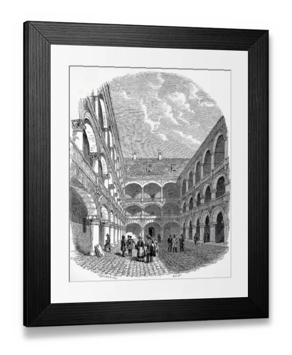 Framed Print : Inner courtyard of the Bavarian Main Mint in Munich