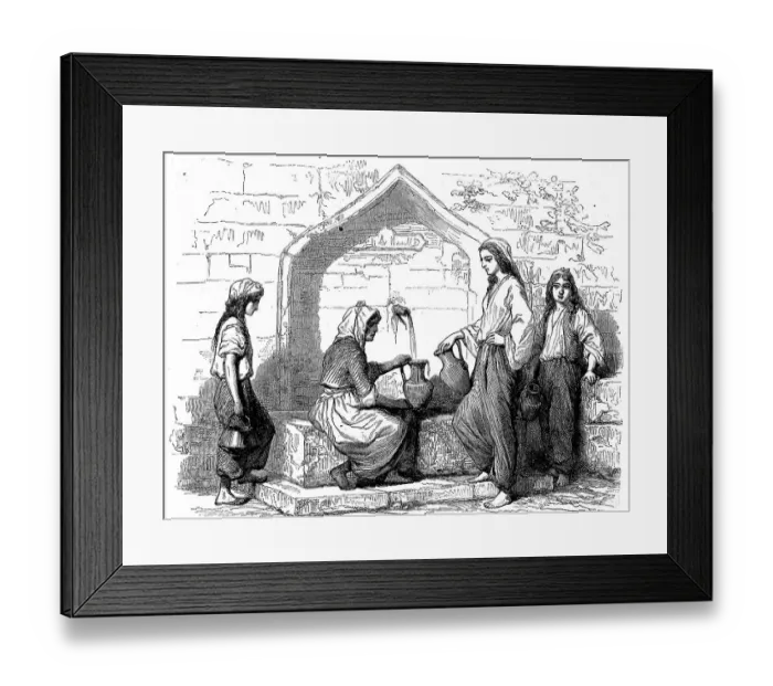 Framed Print : Women from Trabzon or Trebizonde at a public waterhole Framed Print : Women from Trabzon or Trebizonde at a public waterhole