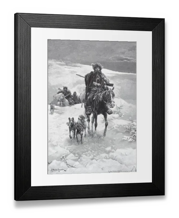 Framed Print : Return from bear hunting in Poland
